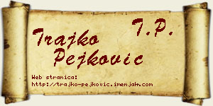 Trajko Pejković vizit kartica